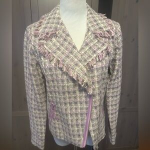 Forever 21 Tweed Jacket with Fringe Detail, size S NWT